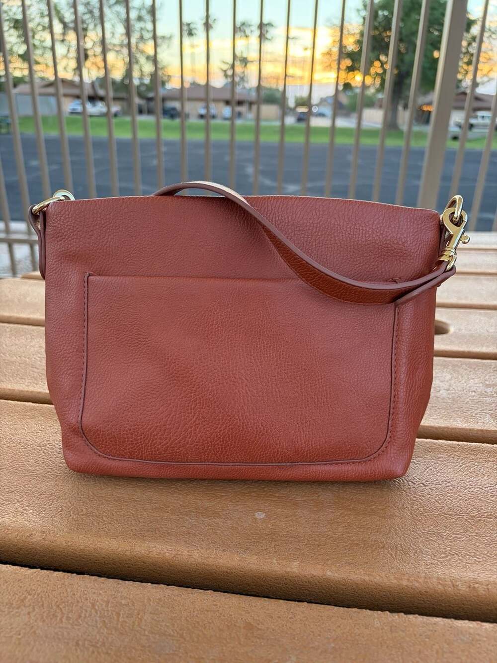 Universal Thread Brown Faux Leather Slouchy Crossbody Bag